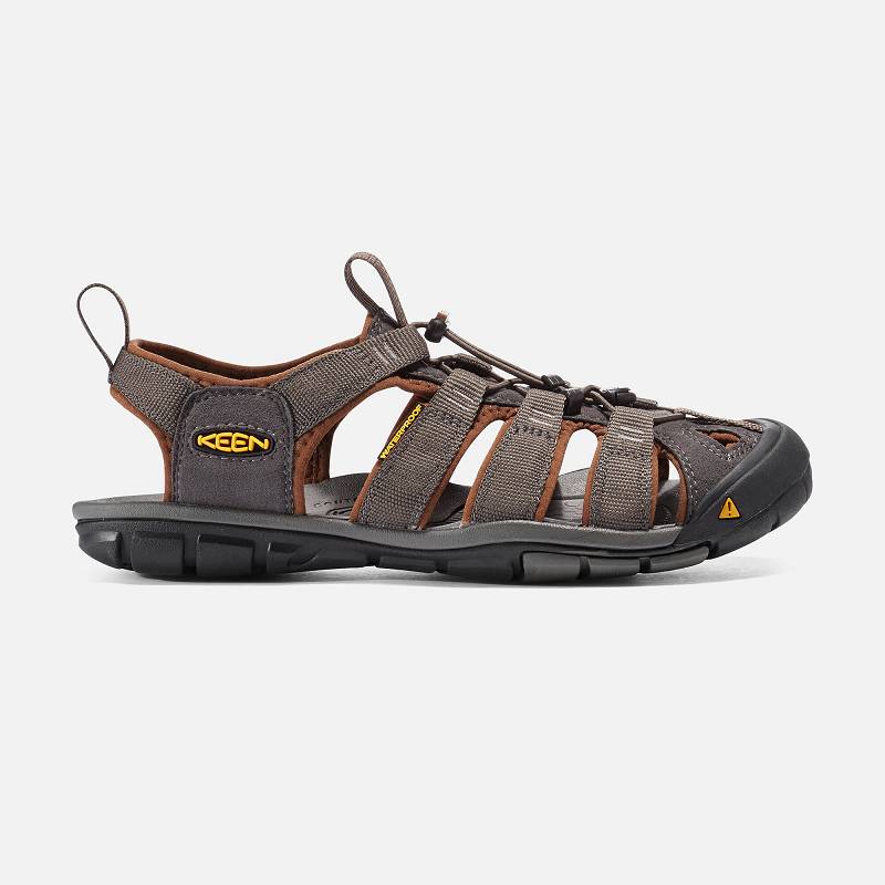 Keen Clearwater CNX Trekkingsandalen Herren DE-80497 Raven/Tortoise Shell - Keen Herrenschuhe Braun